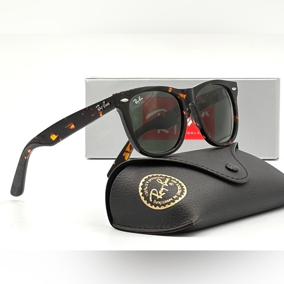 Ray-Ban Wayfarer Sunglasses 54-18-150 Original Classic Tortoise Green RB2140 - Picture 5 of 16